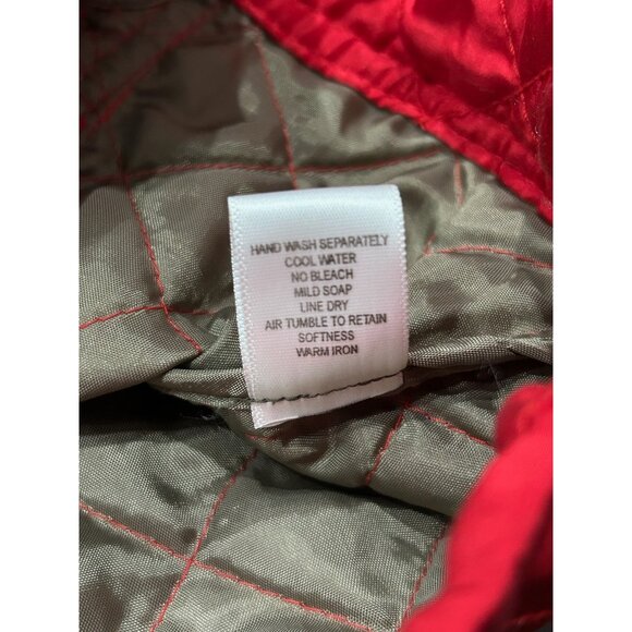 Debra DeRoo Womens Quilted Red Sleeveless Vest Zippered Pockets Sz XL - Picture 9 of 10